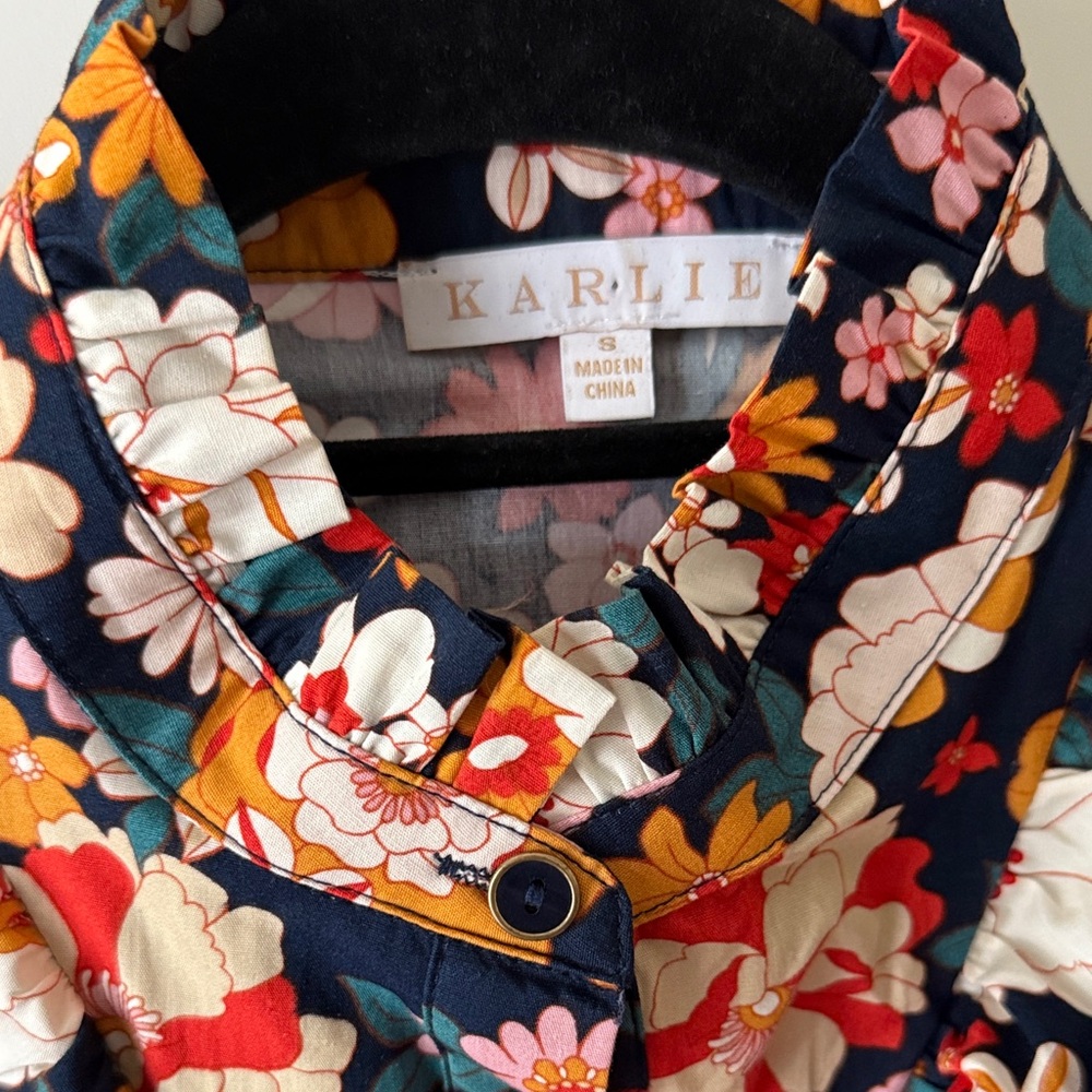 KARLIE Ruffle Blouse - Multicolor - Picture 2 of 4